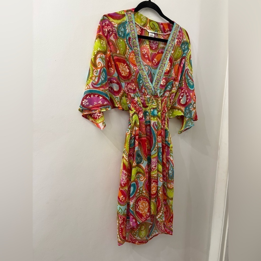 Trina Turk Colorful Paisley women’s swimsuit coverup
- medium - open back